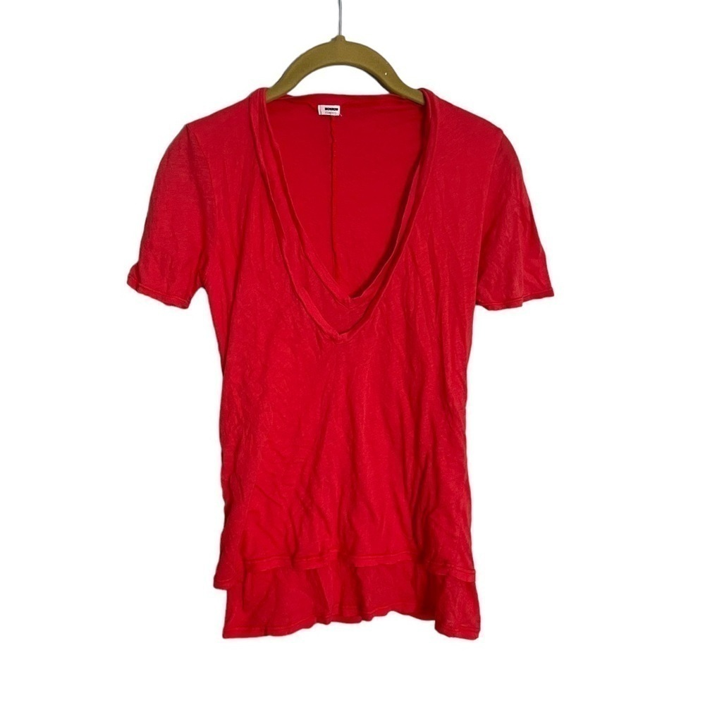 Monrow Red Orange T Shirt Xs